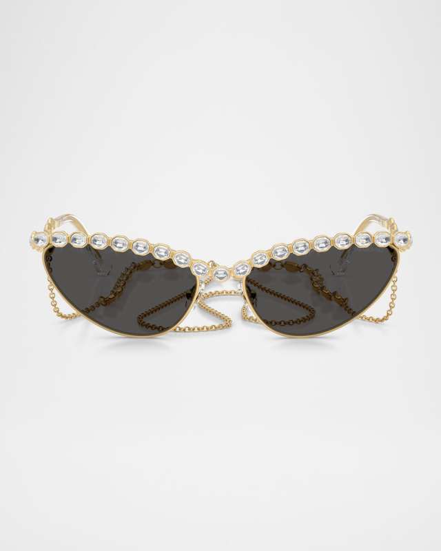 SK7030 Cat Eye Crystalized Sunglasses